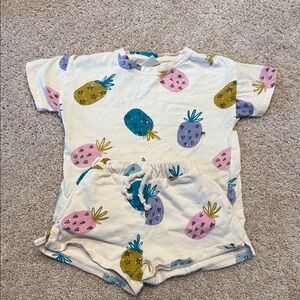 Zara Kids Pineapple Print Matching Set - Cream, Pink, Blue, Yellow